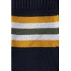 Lands’ End Men’s Novelty Crew Socks(Navy Rugby Stripe)