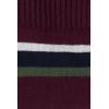 Lands’ End Men’s Novelty Crew Socks(Royal Burgundy Rugby Stripe)