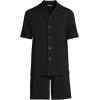 Lands’ End Men’s Short Sleeve Cooling Knit Short Set(Black)