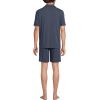 Lands’ End Men’s Short Sleeve Cooling Knit Short Set(Slate Blue)