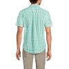 Lands’ End Men’s Short Sleeve Essential Lightweight Poplin(Bay Water Green Check)