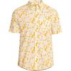 Lands’ End Men’s Short Sleeve Essential Lightweight Poplin(Sweet Mango Tossed Floral)