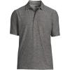 Lands’ End Men’s Short Sleeve Performance Pieced Yoke Hybrid Polo(Black Slate Spacedye)