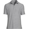 Lands’ End Men’s Short Sleeve Performance Pieced Yoke Hybrid Polo(Light Fog Space Dye)