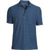 Lands’ End Men’s Short Sleeve Performance Pieced Yoke Hybrid Polo(Radiant Navy Spacedye)
