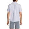 Lands’ End Men’s Short Sleeve Sail Rigger Shirt(Clear Blue /Khaki Stripe)