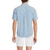 Lands’ End Men’s Short Sleeve Seersucker Shirt(Royal Cobalt Pin Stripe)