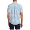 Lands’ End Men’s Short Sleeve Seersucker Shirt(Royal Cobalt Tattersall)