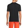 Lands’ End Men’s Short Sleeve Swim Tee Rash Guard(Black)