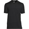 Lands’ End Men’s Short Sleeve Swim Tee Rash Guard(Black)