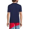 Lands’ End Men’s Short Sleeve Swim Tee Rash Guard(Deep Sea Navy)
