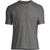 Lands’ End Men’s Short Sleeve Swim Tee Rash Guard(Gray)