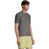 Lands’ End Men’s Short Sleeve Swim Tee Rash Guard(Gray)