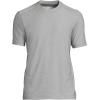 Lands’ End Men’s Short Sleeve Swim Tee Rash Guard(Gray Heather)