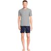 Lands’ End Men’s Short Sleeve Swim Tee Rash Guard(Gray Heather)