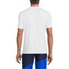 Lands’ End Men’s Short Sleeve Swim Tee Rash Guard(White)