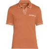 Lands’ End Men’s Short Sleeve Tipped Welt Pocket American-Grown Supima Cotton Polo(Copper Orange)