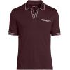 Lands’ End Men’s Short Sleeve Tipped Welt Pocket American-Grown Supima Cotton Polo(Lush Burgundy)
