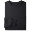 Lands’ End Men’s Super-T Long Sleeve T-Shirt with Pocket(Black)
