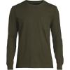 Lands’ End Men’s Super-T Long Sleeve T-Shirt with Pocket(Havana Brown)