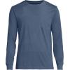 Lands’ End Men’s Super-T Long Sleeve T-Shirt with Pocket(Nightfall Blue)