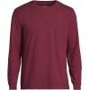 Lands’ End Men’s Super-T Long Sleeve T-Shirt with Pocket(Rich Burgundy Heather)