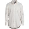 Lands’ End Men’s Tailored Fit No Iron Solid American-Grown Supima Cotton Pinpoint Buttondown Collar Dress Shirt(Khaki Narrow Stripes)