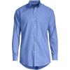 Lands’ End Men’s Tailored Fit No Iron Solid American-Grown Supima Cotton Pinpoint Buttondown Collar Dress Shirt(Light French Blue)