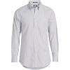 Lands’ End Men’s Tailored Fit No Iron Solid American-Grown Supima Cotton Pinpoint Buttondown Collar Dress Shirt(Ultimate Gray Check)