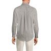 Lands’ End Men’s Tailored Fit No Iron Twill Long Sleeve Shirt(Light Mushroom Check)