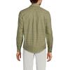 Lands’ End Men’s Tailored Fit No Iron Twill Long Sleeve Shirt(River Stone Green/Gold Plaid)