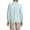Lands’ End Men’s Traditional Fit Comfort-First Sail Rigger Oxford Shirt(Bay Water Green/Cobalt Stripe)