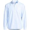 Lands’ End Men’s Traditional Fit Comfort-First Sail Rigger Oxford Shirt(Clear Blue Stripe)
