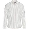 Lands’ End Men’s Traditional Fit Comfort-First Sail Rigger Oxford Shirt(Desert Tan/White Stripe)