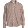 Lands’ End Men’s Traditional Fit Essential Lightweight Poplin Shirt(Brown/White Gingham)