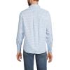 Lands’ End Men’s Traditional Fit Long Sleeve Travel Kit Shirt(Clearlake Blue Plaid)