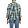 Lands’ End Men’s Traditional Fit Long Sleeve Travel Kit Shirt(Pine Valley/Black Plaid)