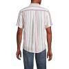 Lands’ End Men’s Traditional Fit Short Sleeve Linen Shirt(Classic Vanilla Multi Stripe)