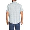 Lands’ End Men’s Traditional Fit Short Sleeve Travel Kit Shirt(Ivory/Mariner Blue Anchors)
