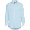 Lands’ End Men’s Traditional Fit Solid No Iron American-Grown Supima Oxford Dress Shirt(Blue/Limoncello Stripe)