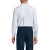 Lands’ End Men’s Traditional Fit Solid No Iron American-Grown Supima Oxford Dress Shirt(Tourmaline/White Stripe)