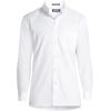 Lands’ End Men’s Traditional Fit Solid No Iron American-Grown Supima Oxford Dress Shirt(White)