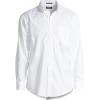 Lands’ End Men’s Traditional Fit Solid No Iron American-Grown Supima Pinpoint Buttondown Collar Dress Shirt(White)