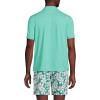 Lands’ End Men’s UPF 50 Short Sleeve Johnny Collar Polo Rash Guard Shirt(Frosted Green Heather)