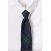 Lands’ End School Uniform Adult Plaid To Be Tied Tie(Classic Navy/Evergreen Plaid)