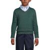 Lands’ End School Uniform Boys Cotton Modal Fine Gauge V-Neck Sweater(Evergreen)