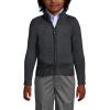 Lands’ End School Uniform Boys Cotton Modal Zip Front Cardigan Sweater(Black)