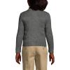 Lands’ End School Uniform Boys Cotton Modal Zip Front Cardigan Sweater(Coal Heather)