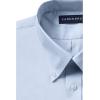 Lands’ End School Uniform Boys Long Sleeve No Iron Pinpoint Dress Shirt(Blue)