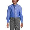 Lands’ End School Uniform Boys Long Sleeve No Iron Pinpoint Dress Shirt(French Blue)